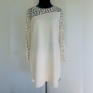 Sachin + Babi mini dress with embroidered mesh sleeves